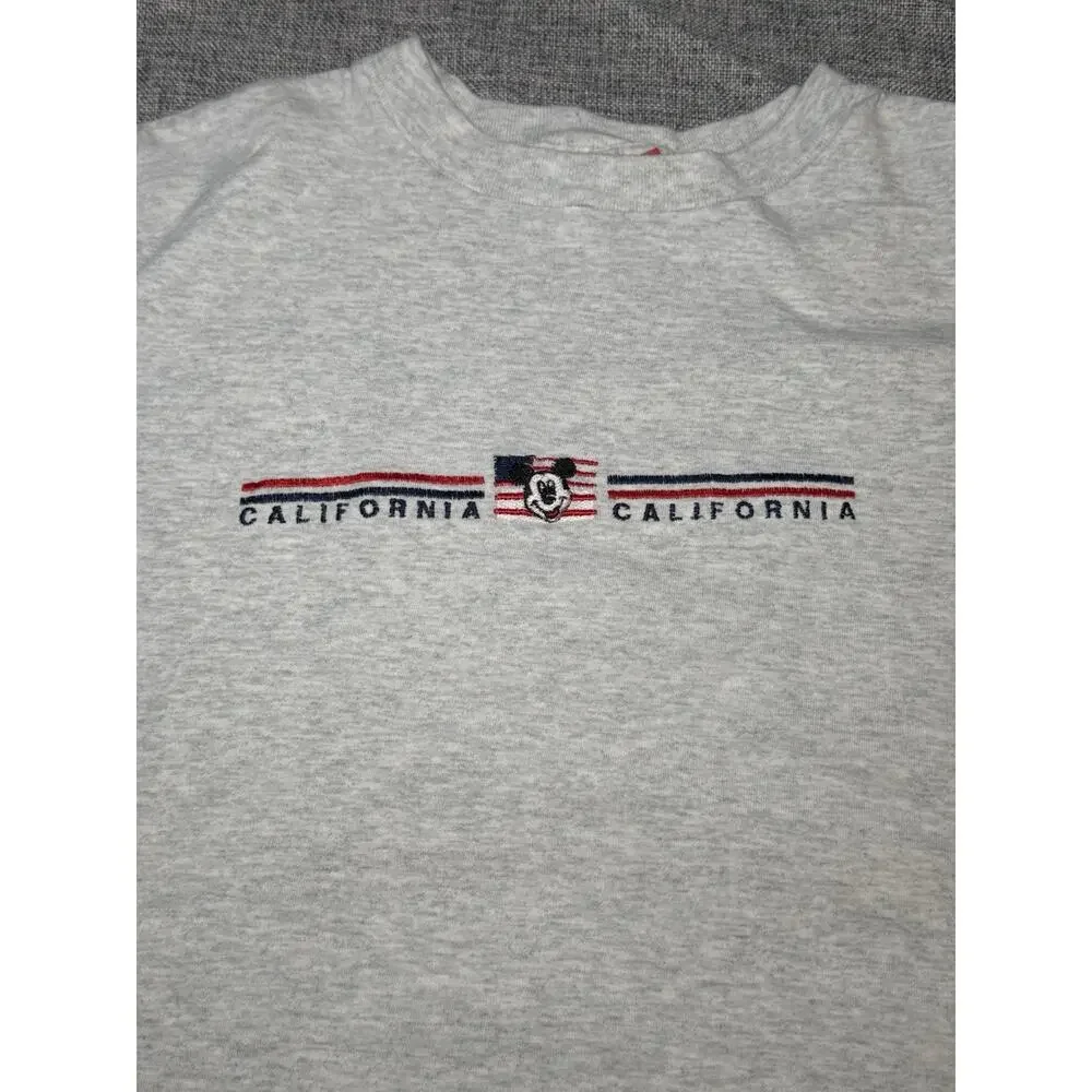 Vintage Disney Mickey Mouse California Shirt - Gray Size Large - Flag - Picture 5 of 8